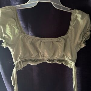 Women's Green Crop Top